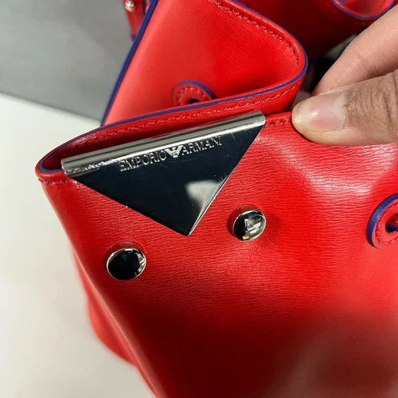 Emporio Armani Red Bucket Bag - Picture 2 of 10